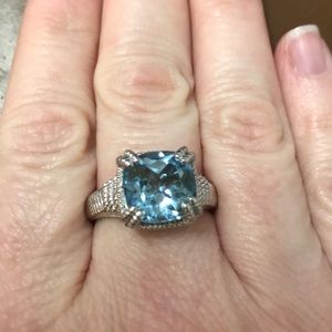 Sky blue topaz ring